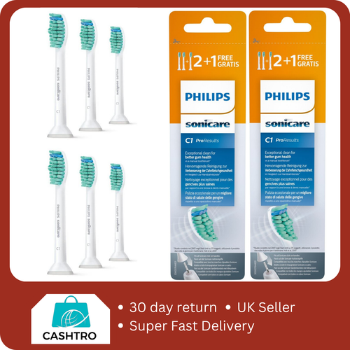 Tête de brosse à dents Philips Sonicare C1 Pro Results - Total 6 têtes - Blanc - Neuf