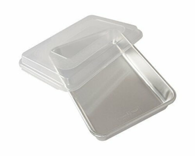 Vintage Nordic Ware Baking Pan Natural Aluminum Cake Pan with Lid Rectangle Dish