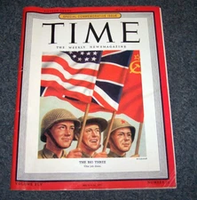 Time Magazine Special Commemorative Issue May 14, 1945 The Big 3" WWII Jan 95