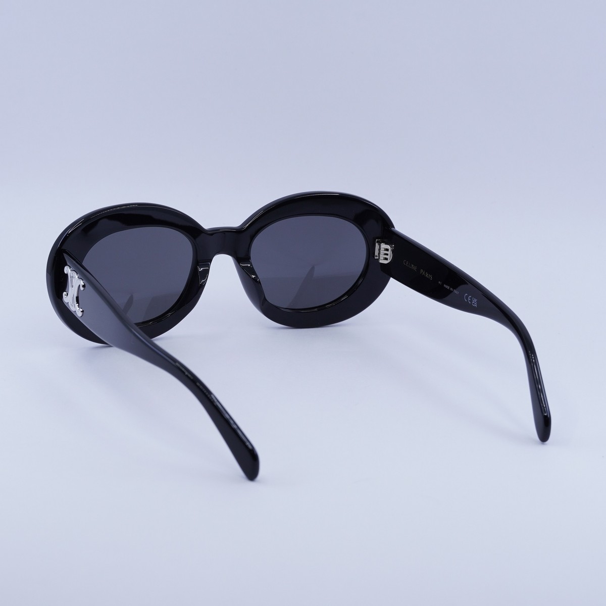 New Celine CL40312U TRIOMPHE 01A Shiny Black/Grey 53-22-145  display picture 2