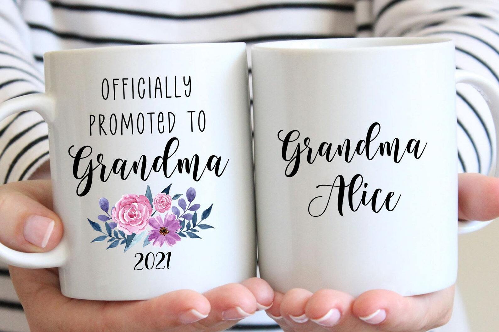 Gift For New Grandma New Grandma Mug Officially Promoted To Grandma Pregnancy