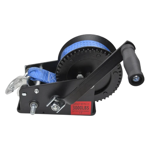 3000lbs 1360KG Bootswinde Gurtwinde 10m Gurt Handwinde Trailer Seilwinde Winde - Bild 11 von 13