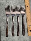 International Silver Lawncrest Stainless Salad Forks 6" Silverware MCM Set of 4 — photo 4