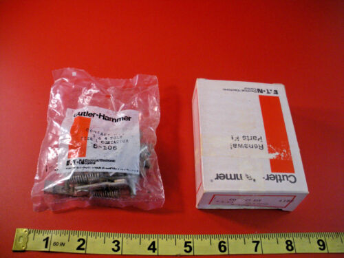 Cutler Hammer 6-106 Contact Kit 3 & 4 Pole Size 1 Contactor 6106 Nib New - Picture 1 of 4