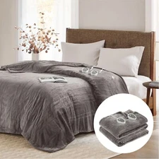 Degrees of Comfort Full Size Heated Blanket for Bed, UL-Certified Fleece Elec...