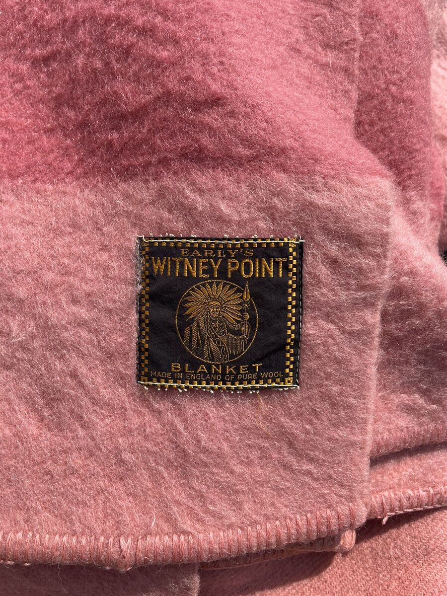Vintage Original WHITNEY POINT Wool Blanket Big Size England Vintage Original WHITNEY POINT Wool Blanket Big Size England