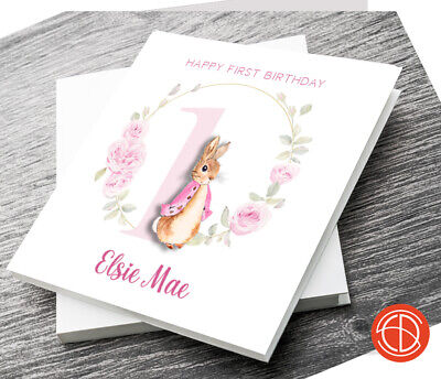 Personalised Children's Birthday Card Granddaughter Peter Rabbit,Beatrix potter