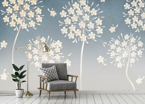 Autocollant Mural Fleurs 3D Déco - Motif Romy, Repositionnable Et Auto-adhésif