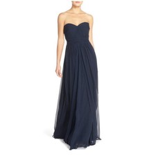 Jenny Yoo Aidan Convertible Luxe Chiffon Gown Evening Blue Dress Size 2 NWT