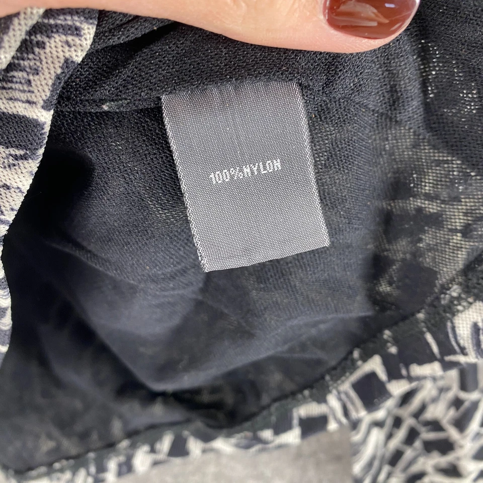 Kenneth Cole 女式 XL 黑色几何高领长袖套衫 — 第 4/4 张图片