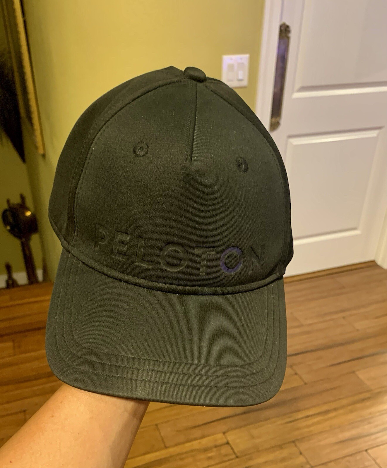 PELOTON Black Baseball Hat Adjustable Back - image 7
