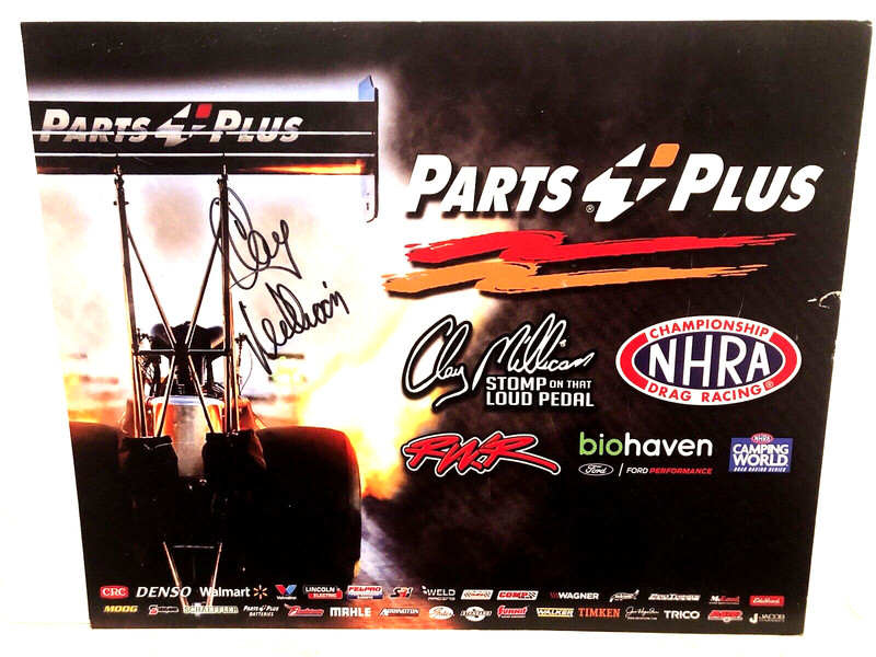 2023 AUTOGRAPHED CLAY MILLICAN RWR PARTS PLUS NHRA TOP FUEL POSTCARD
