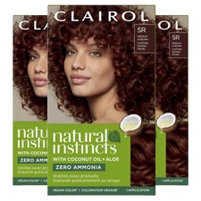 Clairol Natural Instincts 5R Medium Auburn Hair Coloring Kit Pack of 3
