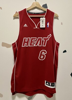 ウェア NBA Miami Heat LeBron James uniform 100% Authentic Lebron James Miami Heat NBA Finals Jersey 2XL
