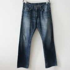 Levi 514 Men's Blue Denim Jeans Dark - Men's 33 x 32