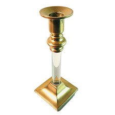 Kerzenständer Messing mit Acryl Glas Kerzenhalter 19 cm 50er 60er 