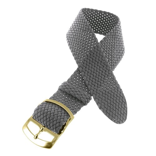 Bracelet Perlon Noir 12 Mm En Nylon Tressé Artisanal Pour Montre - Remplacement Style Casual