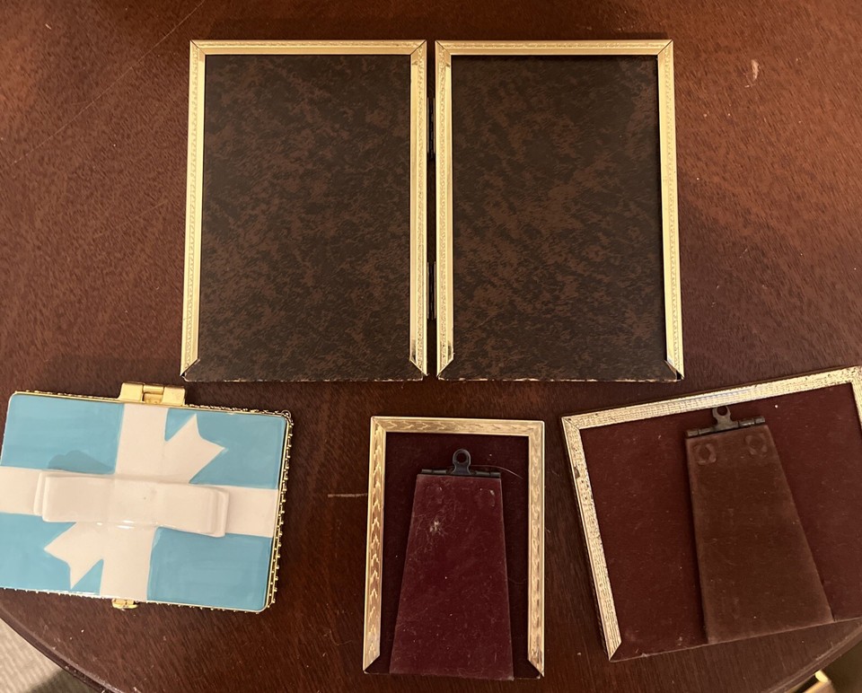 Lot Of 8VTG Gold Brass &Metal Free Standing Picture Frames Decor eBay