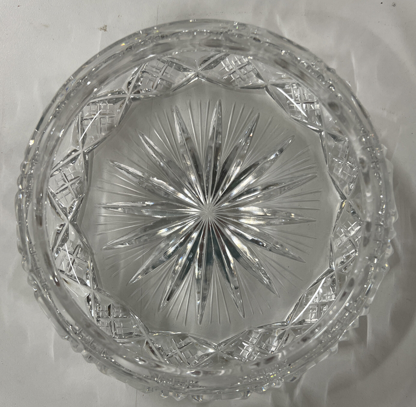 Beautiful VINTAGE Etched Crystal Candy Dish With Lid Mint! eBay