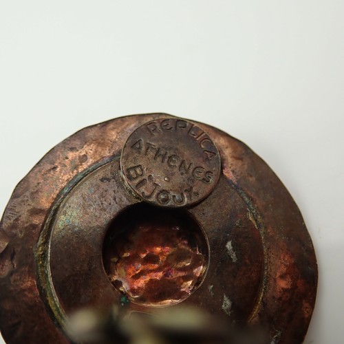 Large VTG Fotis Somos Replica Athenes Bijoux Glass Rod Mixed Metal Clip Earrings - 第 3/5 張圖片