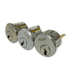 Assa Abloy 11M9 Locking Rim Cylinder without Keys, 3 Pcs
