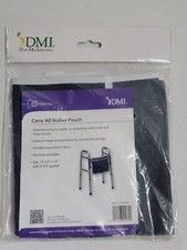 NEW DMI UNIVERSAL CARRY ALL WALKER WHEELCHAIR DENIM POUCH 12x15 W/ 9 3/4" POCKET