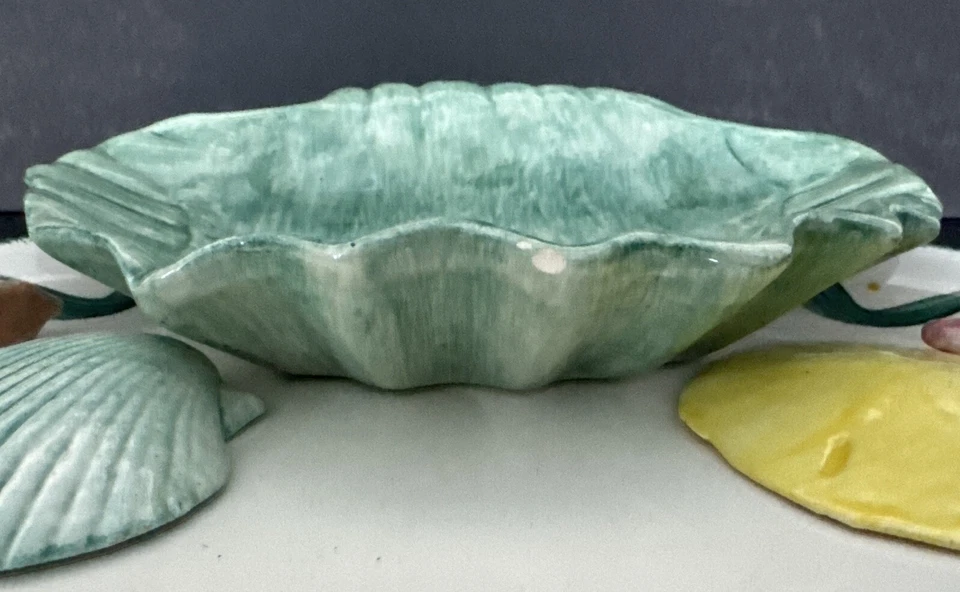 "Plato 3D Cali Seashell Chips And Dip estilo Mallorca raro 13,75"" diámetro único" Foto 4 de 4