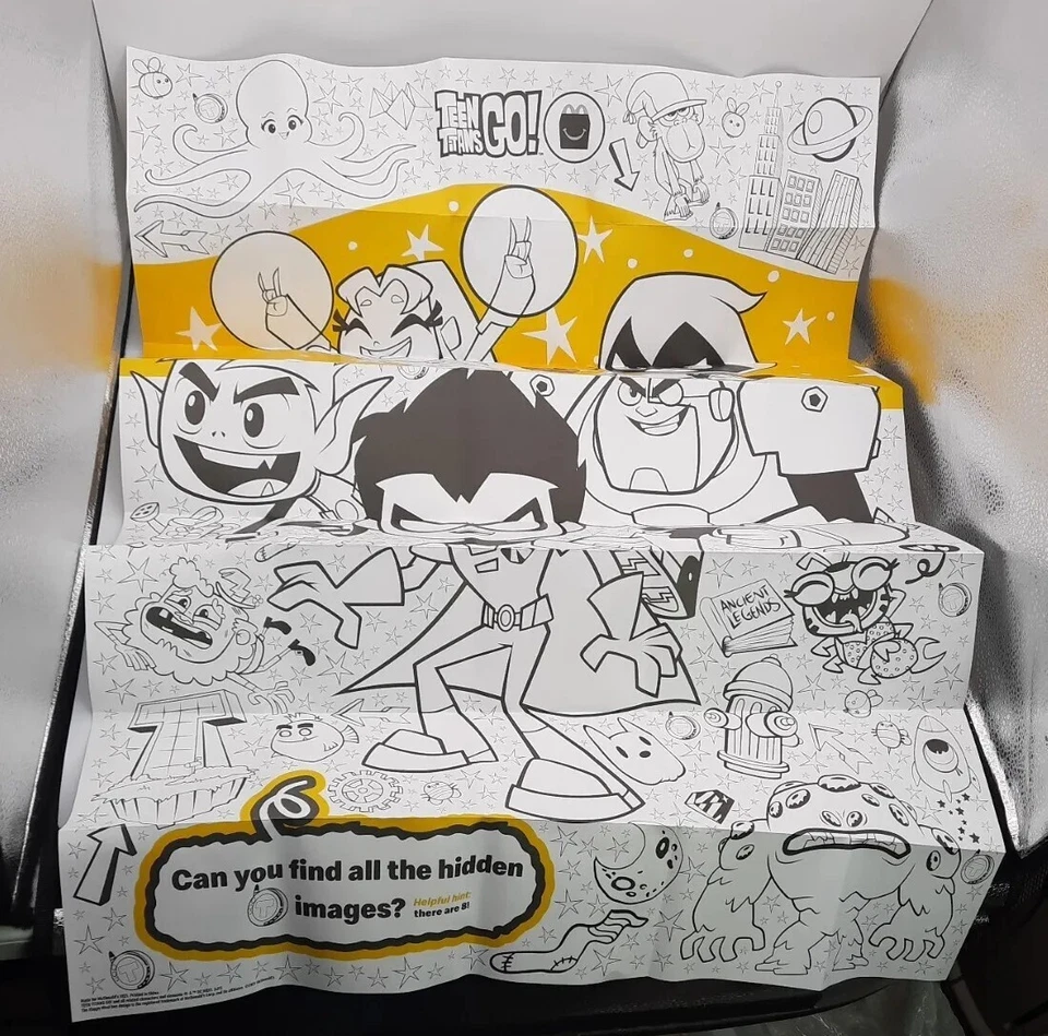 DC Comics Teen Titans Go Coloring Kits Poster Stickers Color Pencil #5 Set Of 2 - Image 2 of 4