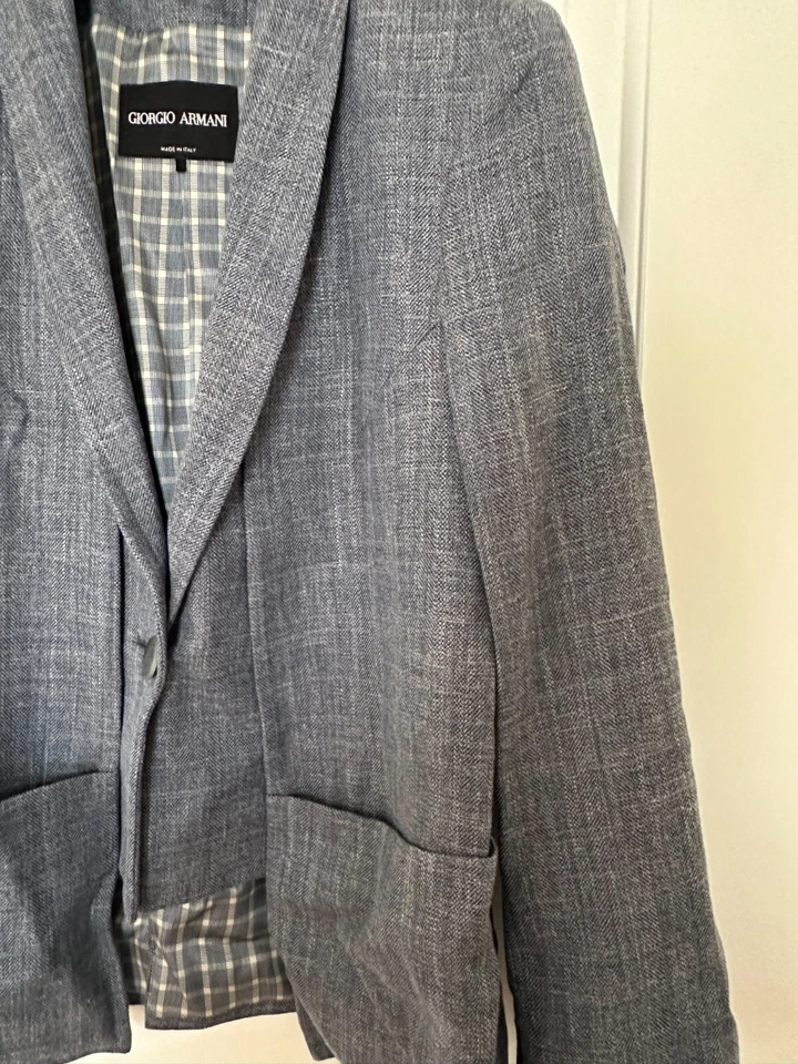 Blazers para mujer Emporio Armani azules hechos en Italia talla US 38 Foto 4 de 4