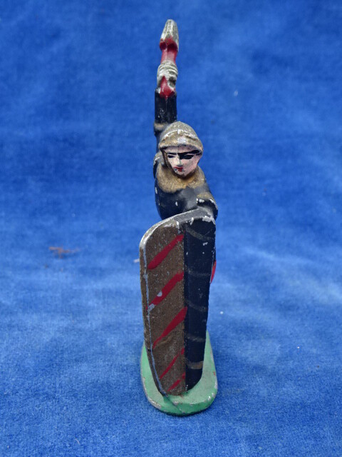 Figurine Quiralu Moyen Âge - Soldat Avec épée Et Poignard, Fabrication Française, Aluminium