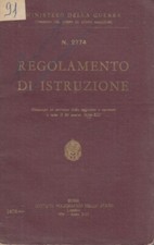 Ministero della guerra Regolamento di istruzione 1935 Militaria Military 