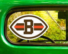2 CLEVELAND BROWNS NFL DECALs Sticker Bogo For Car Window Free Shipping Bumper