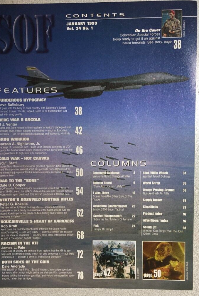 SOLDIER OF FORTUNE Magazine January 1999 | eBay