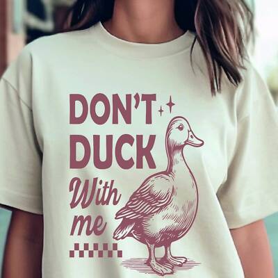 Dont Duck Shirt,Dont Duck With Me, Funny Animal TShirt,Funny Duck Lover Gift,Com
