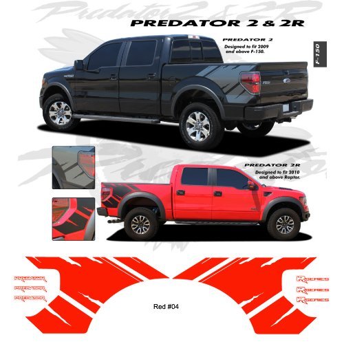 2010 Raptor Graphics Ford Raptor 2010+ Predator 2R Graphic Kit - Red | eBay