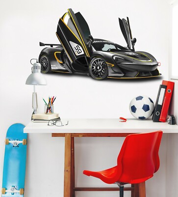 3D Rennen C239 Auto Wallpaper Wandbild Poster Transport Wandaufkleber Wend