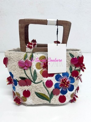 ZARA WOMAN NWT SS26 MINI EMBROIDERED HANDBAG MULTICOLOR 6171/710/203