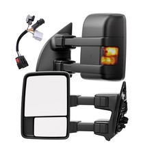 Tow Mirrors for F250/F350/F450/F550 '99-'16 - Heated w/Signal, Smoked