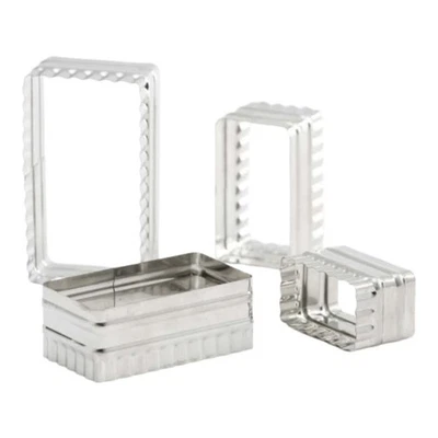 Tagliapasta Rectangulaire Thermohauser Acier Inoxydable Lisse Ondulé Boîte 4PZ - Photo 1/4