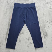 LOGO Layers by Lori Goldstein Pants Womens S Blue Pull On High Rise Crop Legging