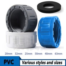 Water Pipe Cap PVC Stop End Female Thread Fittings Plug Lock 20 25 32 40 50 63mm