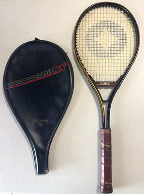 Vintage Spalding System 20 OS Oversize Tennis Racket with Original Cover