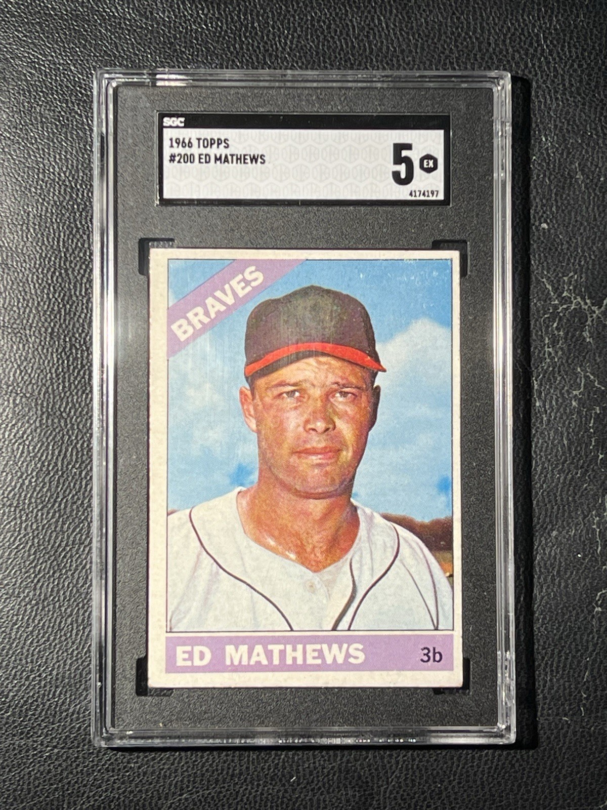 ED EDDIE MATHEWS 1966 Topps SGC 5 EX 200