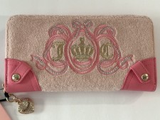 NEW Juicy Couture Pink Diamond Lovers Club Long Zip Around Wallet Bow Coquette