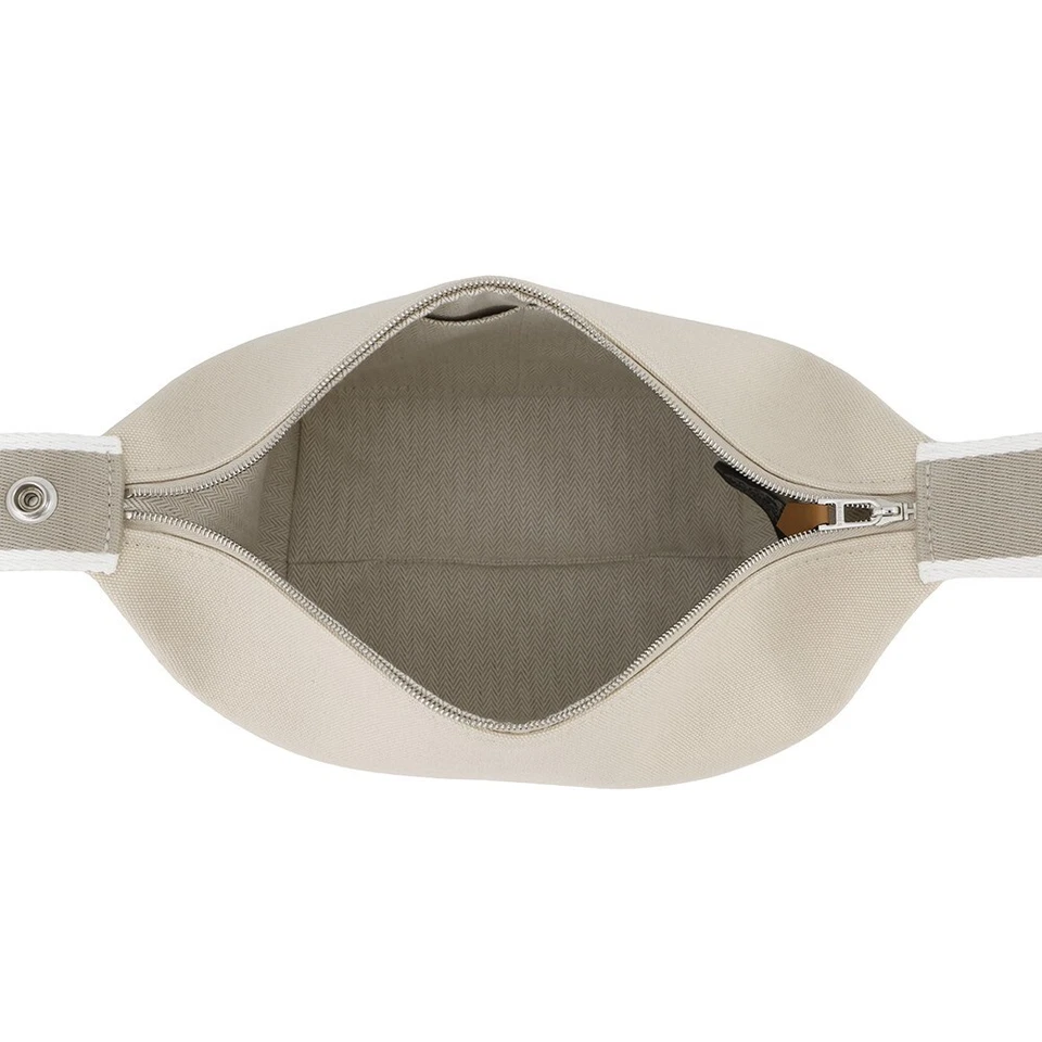 Bolso Hermes Birkin Negro PM Beige Plata Herrajes Lona HERMES Artículo Pequeño Foto 4 de 4