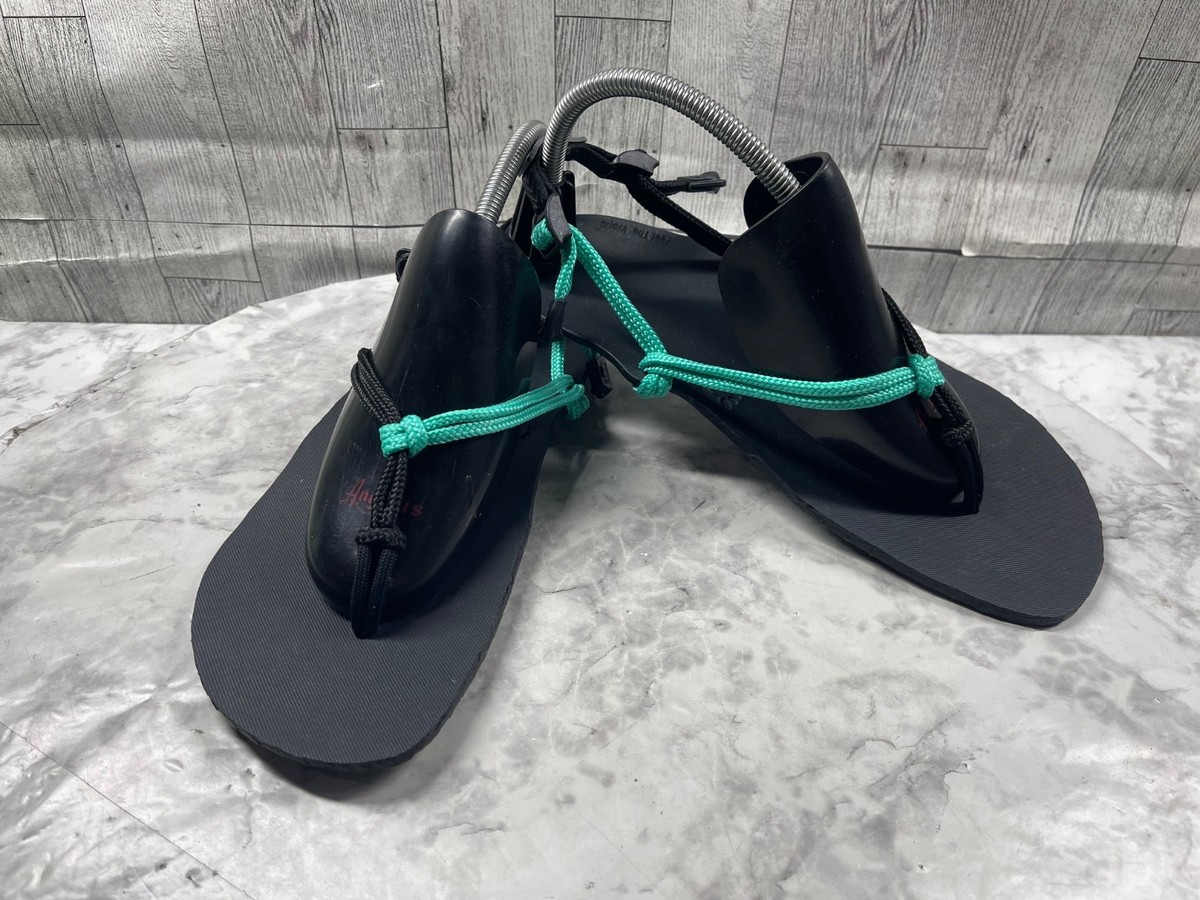 Xero Shoes Sandals Men 9M Genesis Shoes Black Green Thong  display picture 3