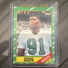 Topps 1985 Reggie White #304 Rookie Card Philadelphia Eagles NFL Football. rookie card picture