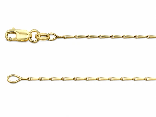9ct Yellow Gold Barleycorn Jewellery Chain 16"/18"/20" Necklace HALLMARKED