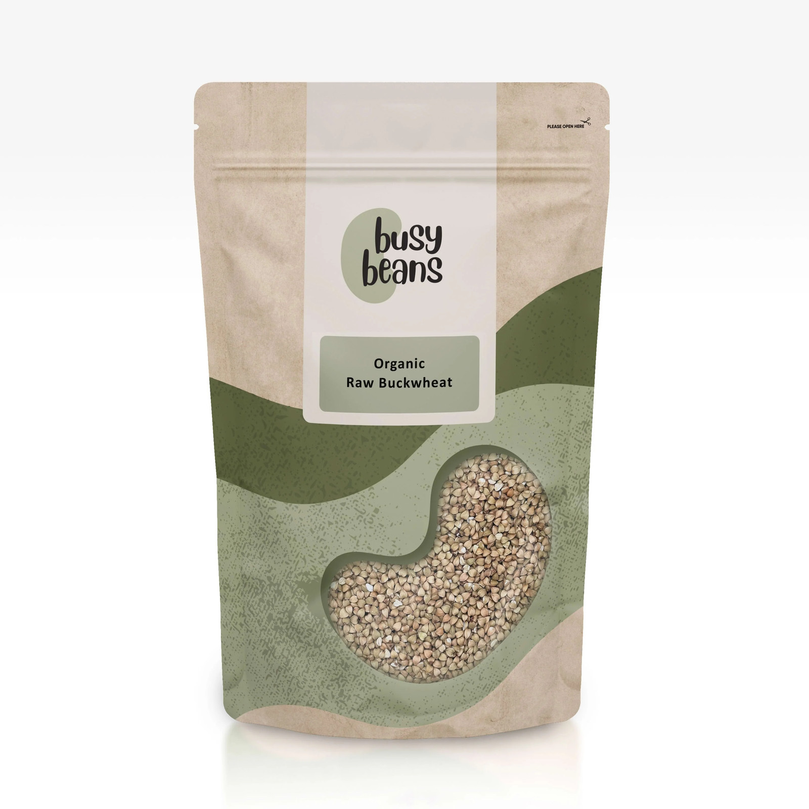 Organic Raw Buckwheat -Certified Organic- by Busy Beans Organic (1kg)