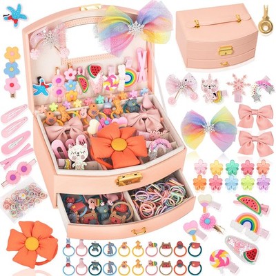 Hair Set for Girls: Jewelry , Hair Clips, Barrettes, Ties, Bows - Teen Girl G...